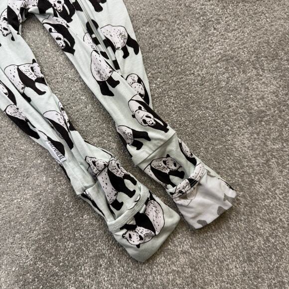 Dreamiere Pandamonium Convertible Footie Bamboo Jammies 2T Mint Green Panda - Picture 7 of 12